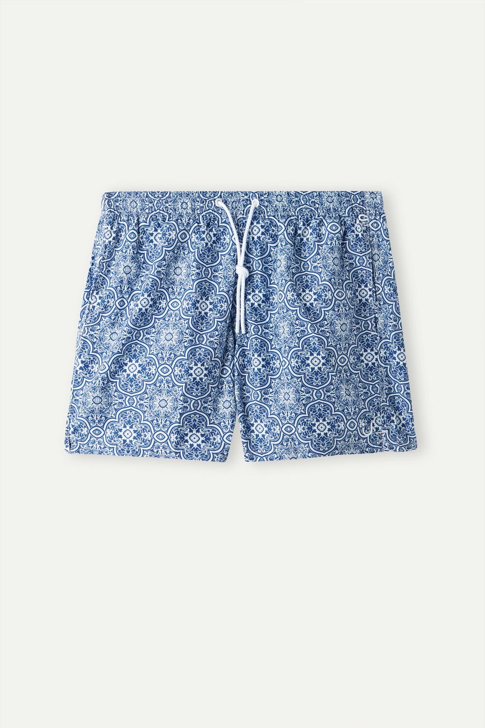 Intimissimi Blue Majolica Print Swim Trunks Blauw Wit Blauw | EGWBF3412