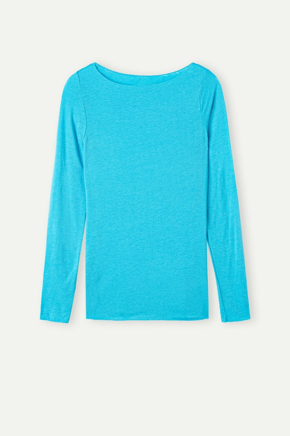 Intimissimi Boot Neck Modal Cashmere Ultralight Top Blauw Turquoise | FPXVM4175