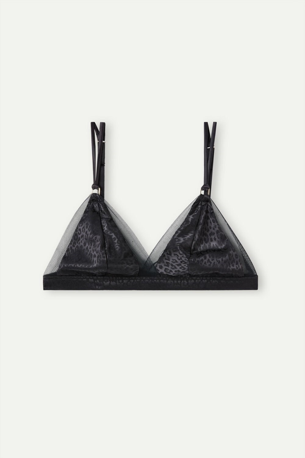 Intimissimi Cool Minimal Emma Triangle Bra Zwart Zwart | SJGFT3485