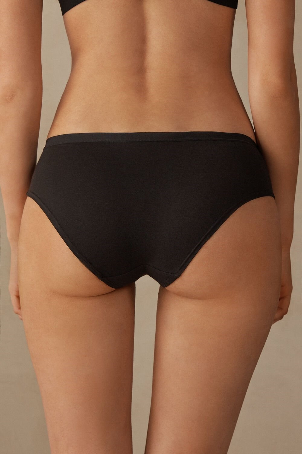 Intimissimi Cozy Panties in Katoenen Zwart Zwart | OSVPK1720