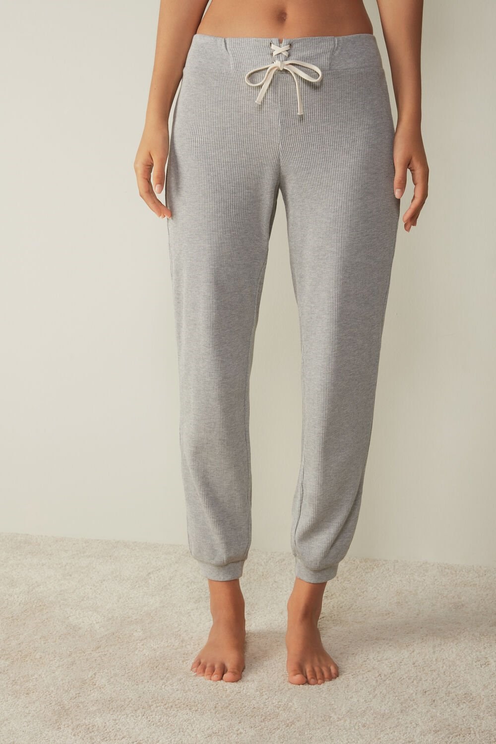 Intimissimi Cozy Waffle Pants Grijs Lichtgrijs | VWLFJ6518