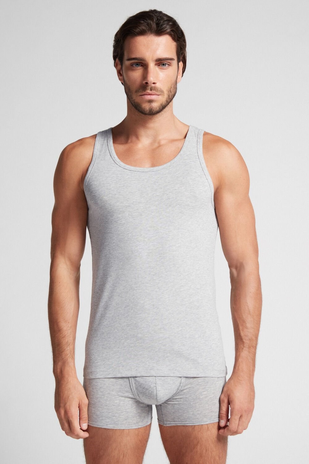 Intimissimi Crew Neck Tank Top Grijs Lichtgrijs | OPTWE2436