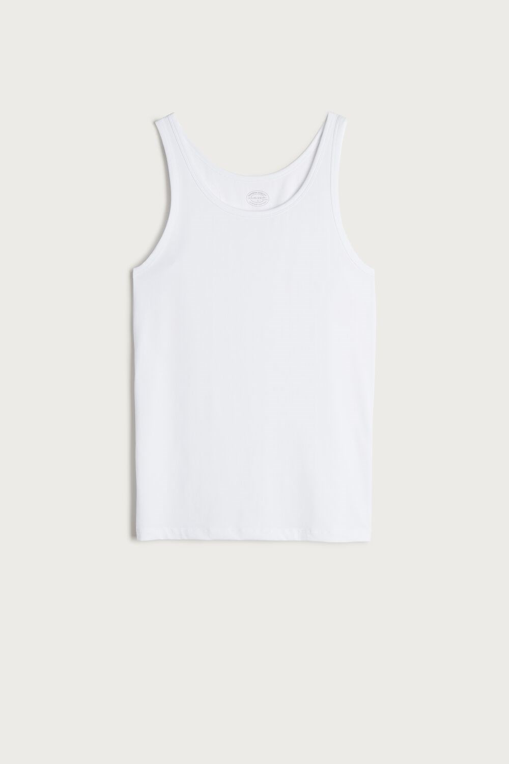 Intimissimi Crew Neck Tank Top Wit Wit | AKCTP0873