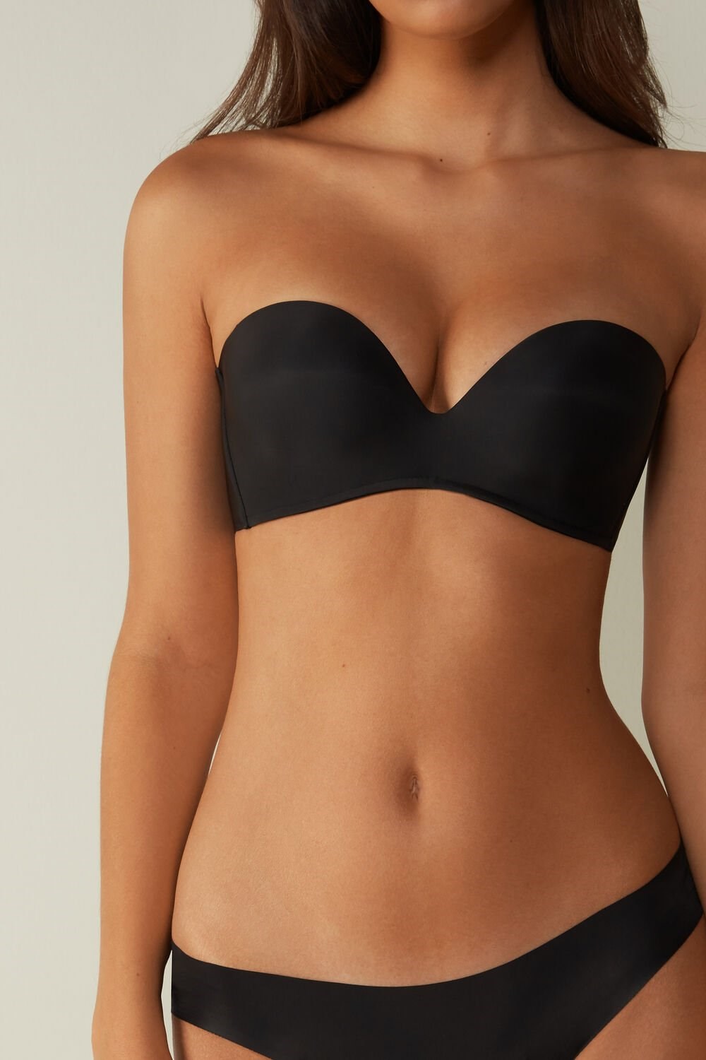 Intimissimi Daila Ultralight Microfiber Bandeau Bra Zwart Zwart | ZWMKX4017