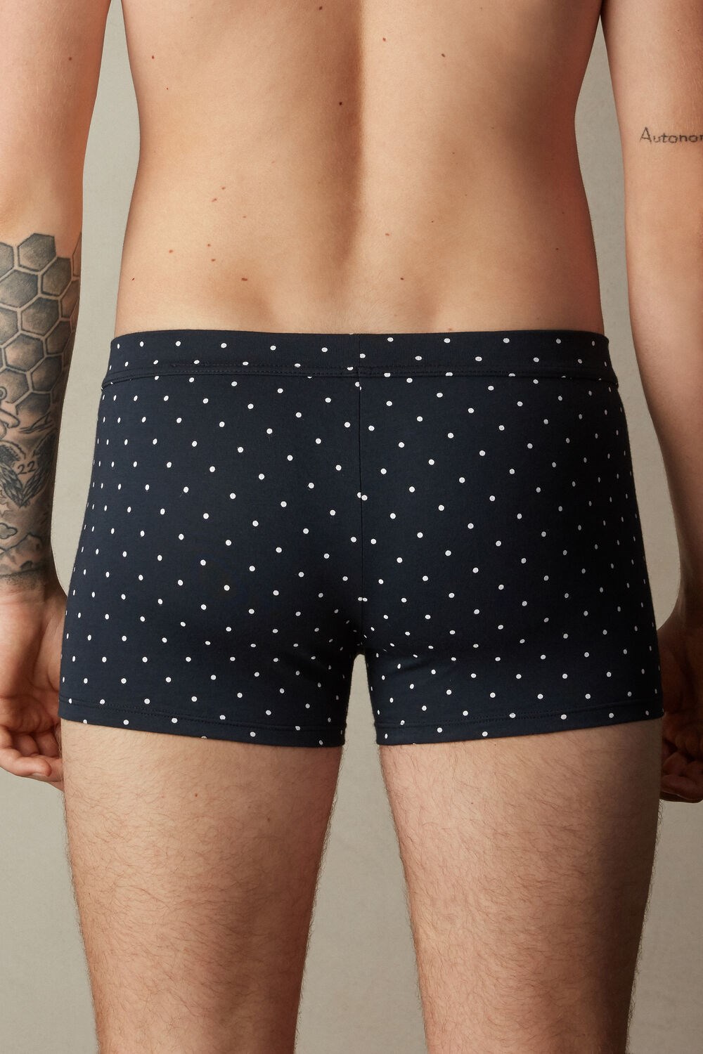 Intimissimi Dotted Boxers in Stretch Supima® Katoenen Blauw Blauw | ABQGP5184