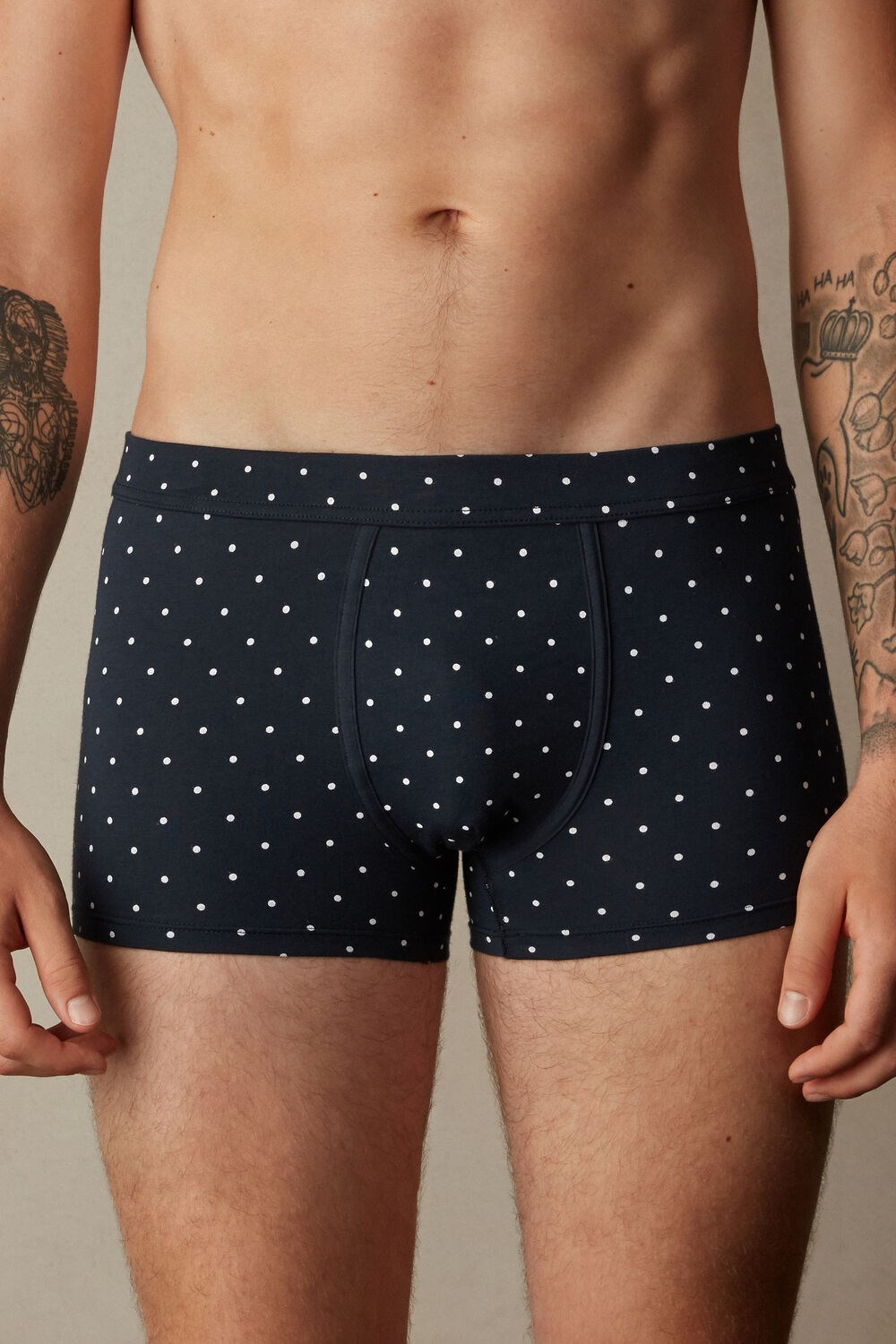 Intimissimi Dotted Boxers in Stretch Supima® Katoenen Blauw Blauw | ABQGP5184