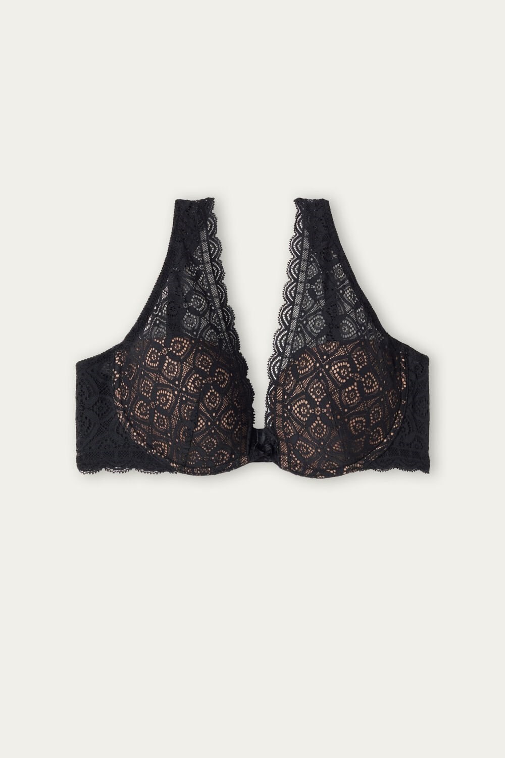 Intimissimi Elena Balconette Bra in Kanten Zwart Zwart | PMVXA8105