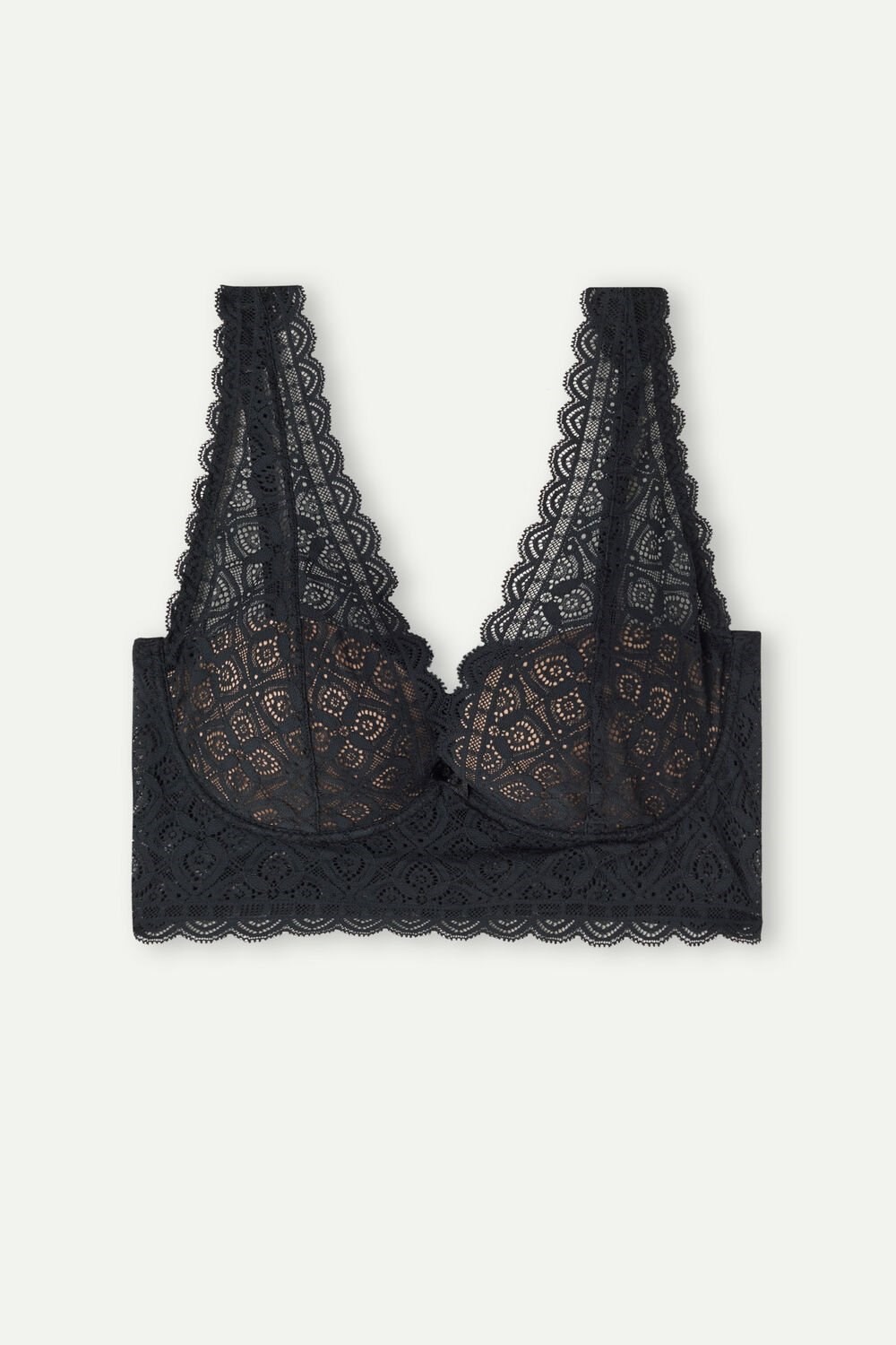 Intimissimi Eleonora Balconette Bra in Kanten Zwart Zwart | VRQKJ2456