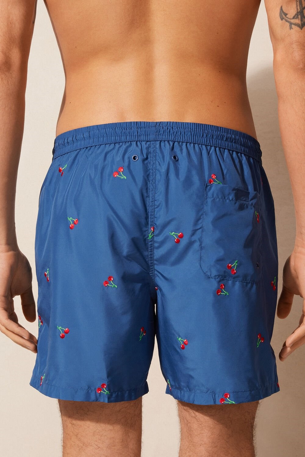 Intimissimi Embroidered Cherry Swim Trunks Blauw Blauw | XWHGD2764