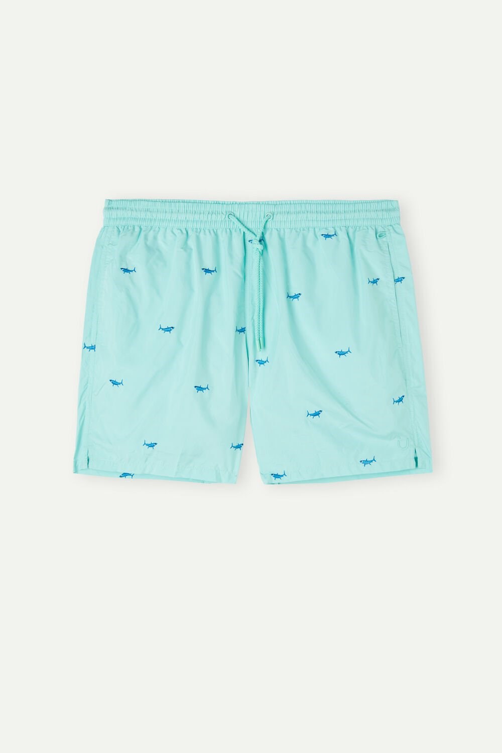 Intimissimi Embroidered Shark Swim Trunks Groen | NYUTO0548