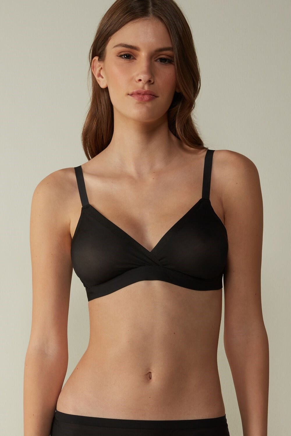 Intimissimi Emma Invisible Touch Triangle Bra Zwart Zwart | GDAHE6905