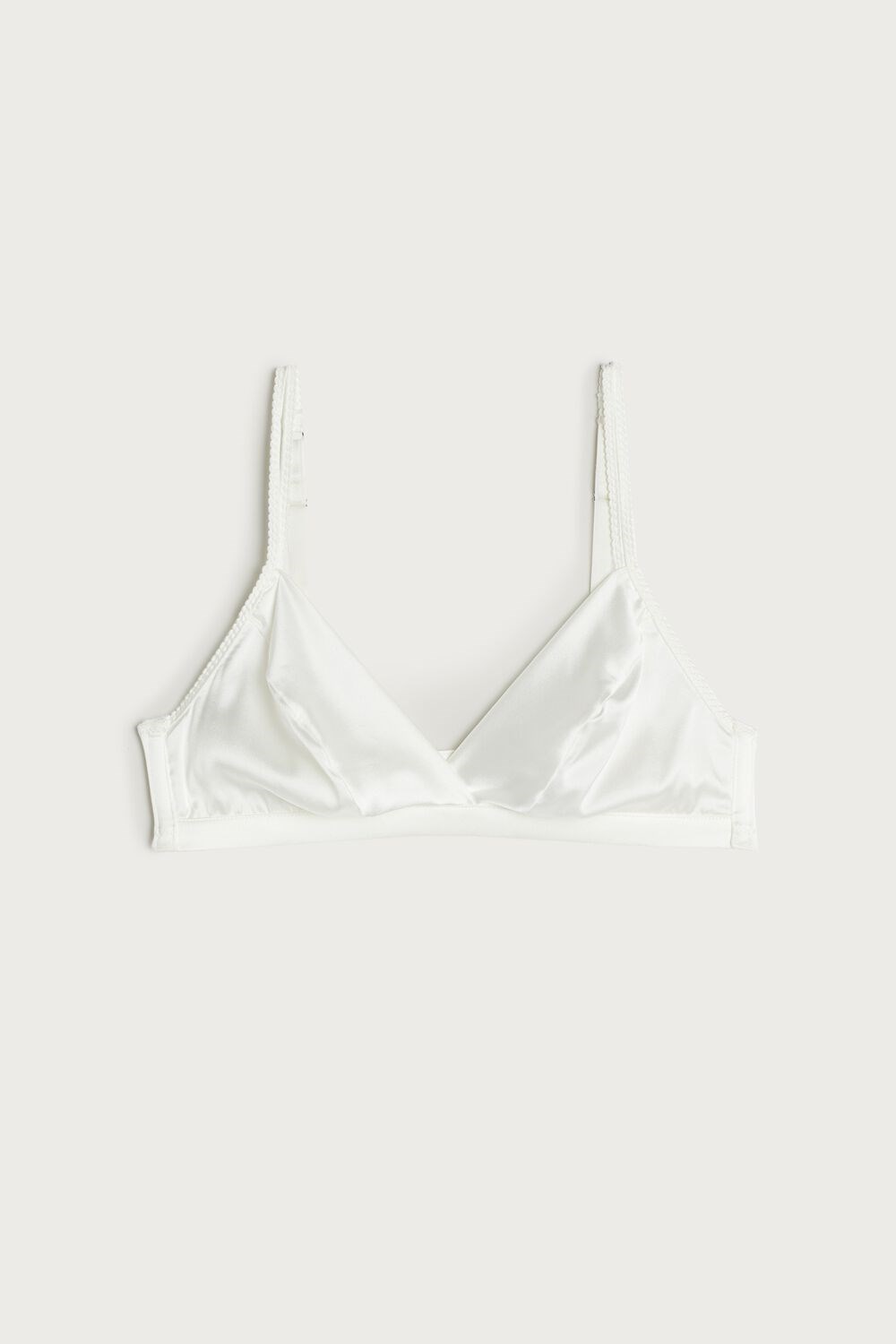 Intimissimi Emma Silk Triangle Bra Wit | CLPUE8174