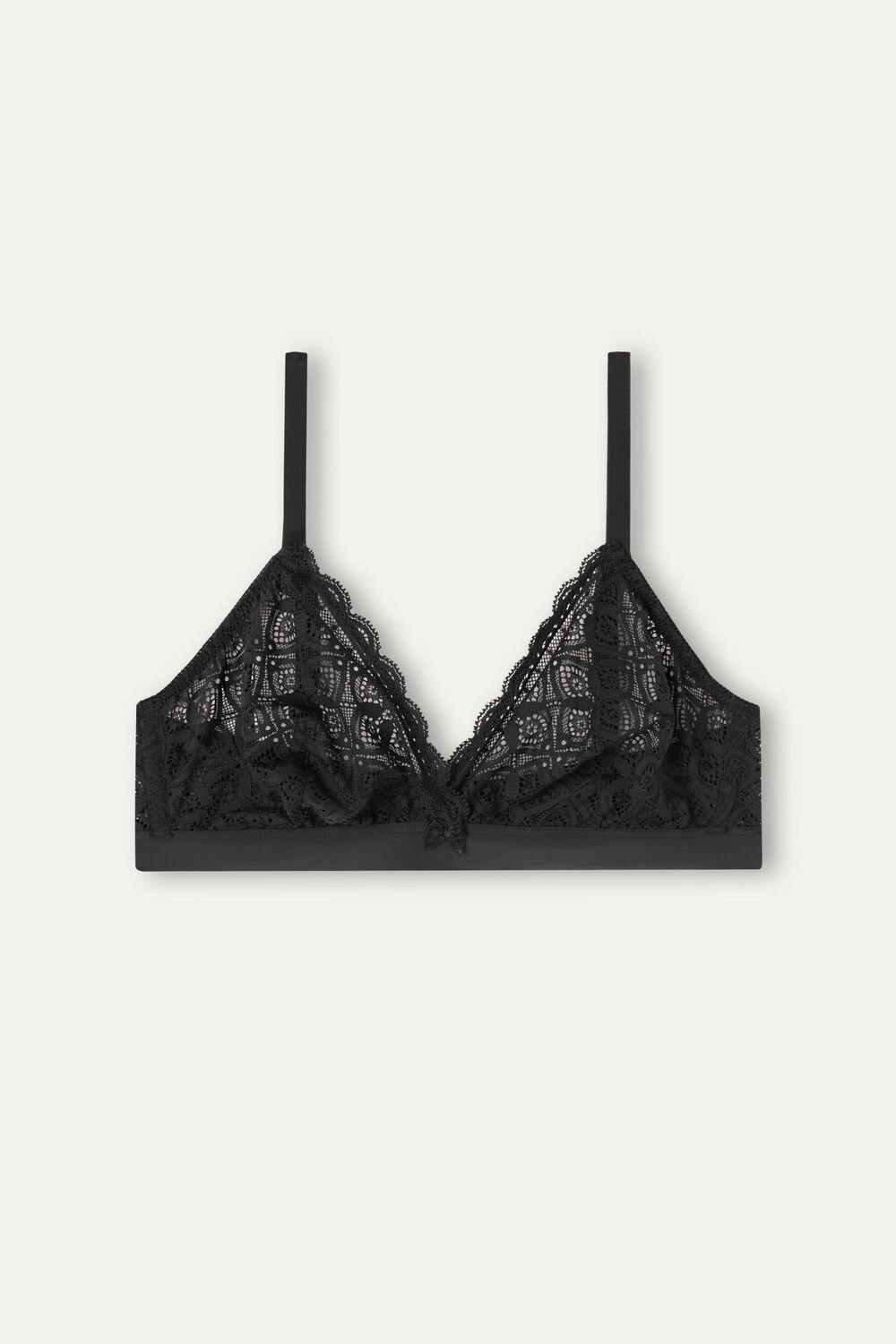 Intimissimi Emma Triangle Bra in Kanten Zwart Zwart | ZJVIB8603