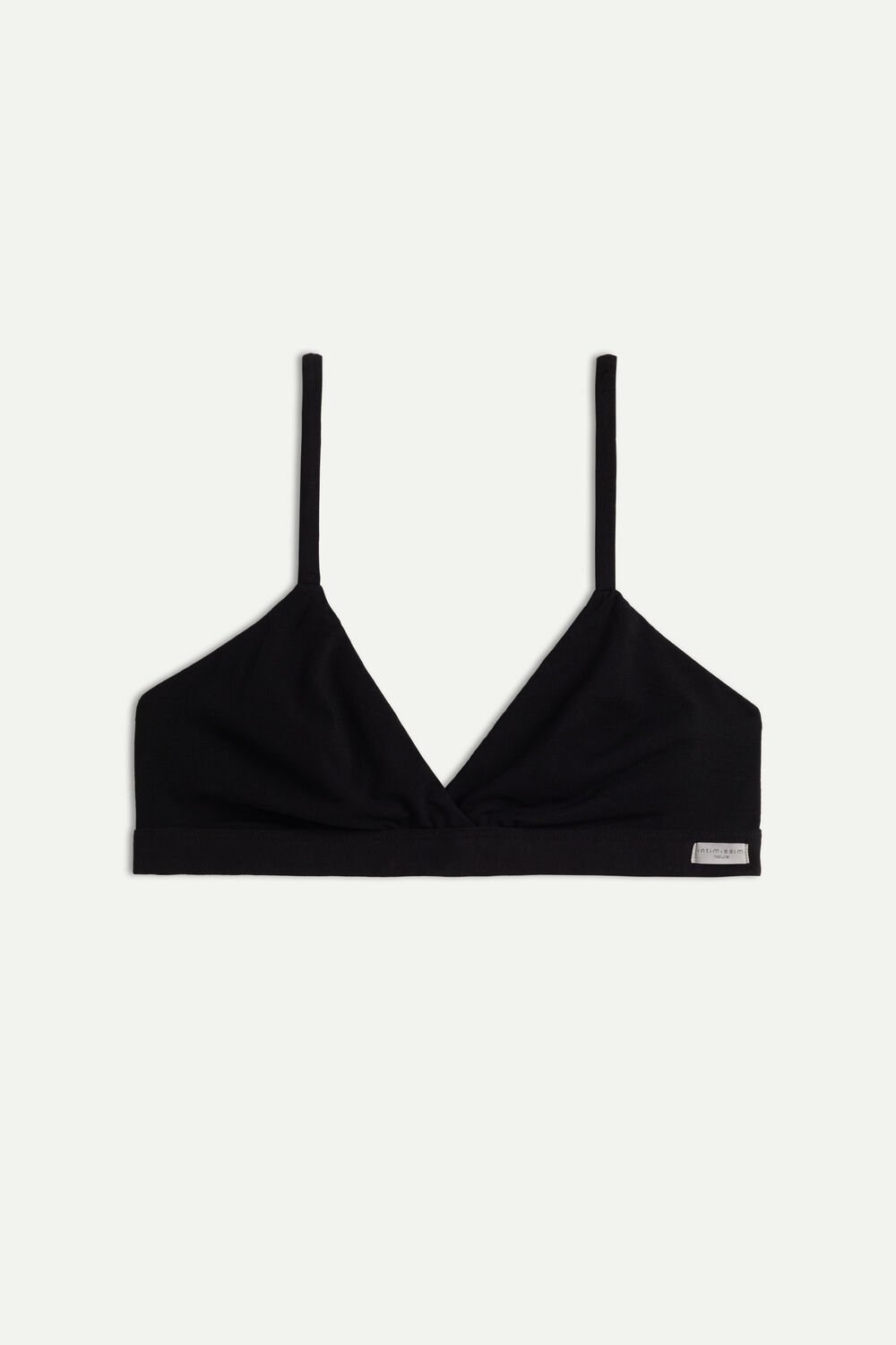 Intimissimi Emma Triangle Bra in Natural Katoenen Zwart Zwart | GSCHV5843