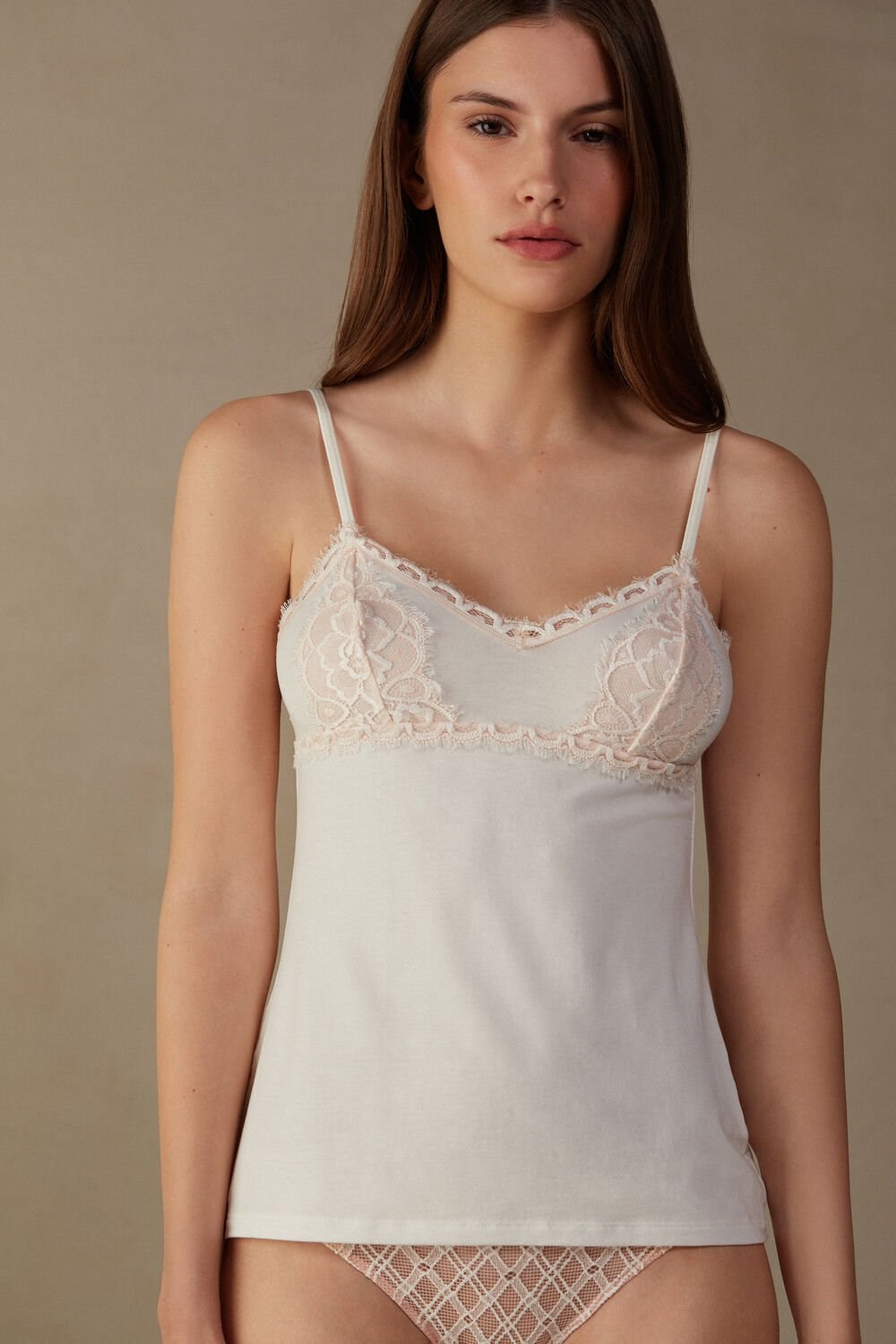 Intimissimi Floral Groove Modal Top Roze Lichtroze | ODEZS9831