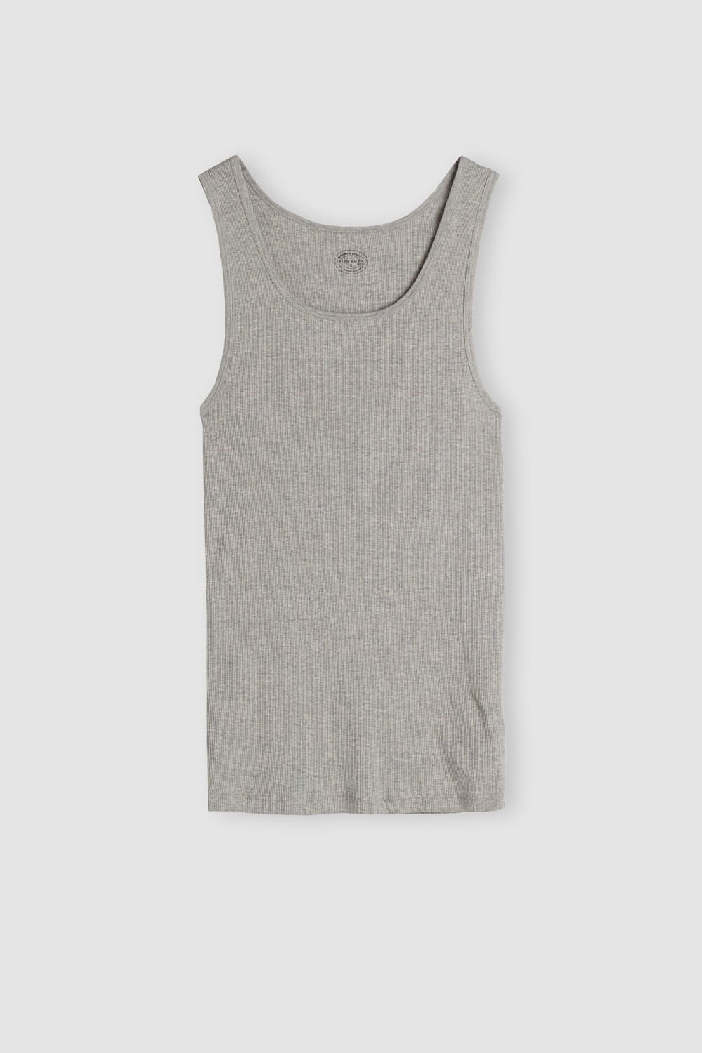 Intimissimi Geribbeld Supima Katoenen Tank Top Grijs Lichtgrijs | OUKPJ7359