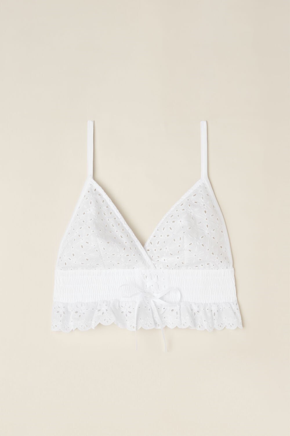 Intimissimi Hello Sunshine Sangallo Kanten Bra Top Wit Wit | QGSIF7962