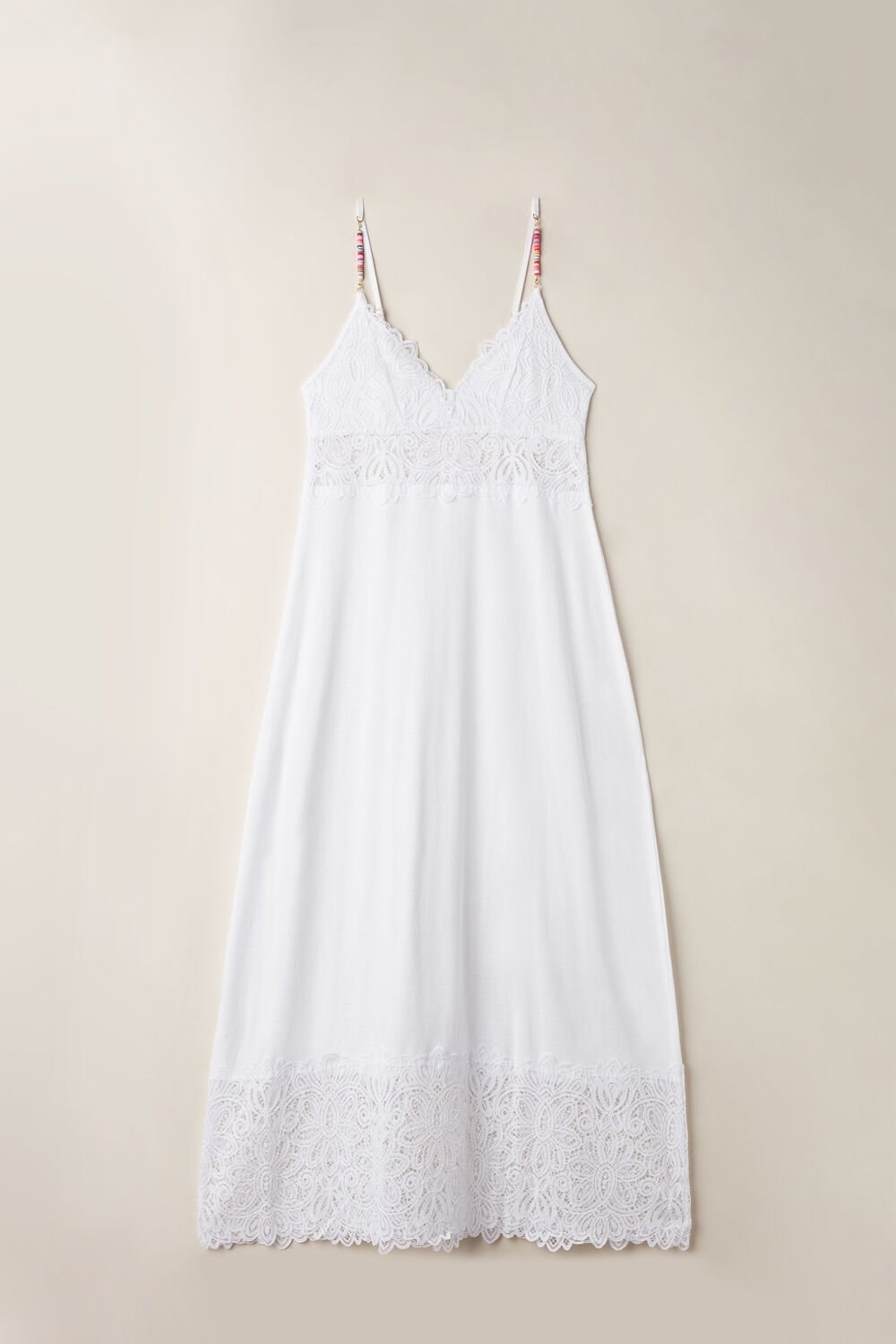 Intimissimi Hot Summer Days Long Nightgown in Supima® Ultrafresh Katoenen Wit Wit | GREUN1493