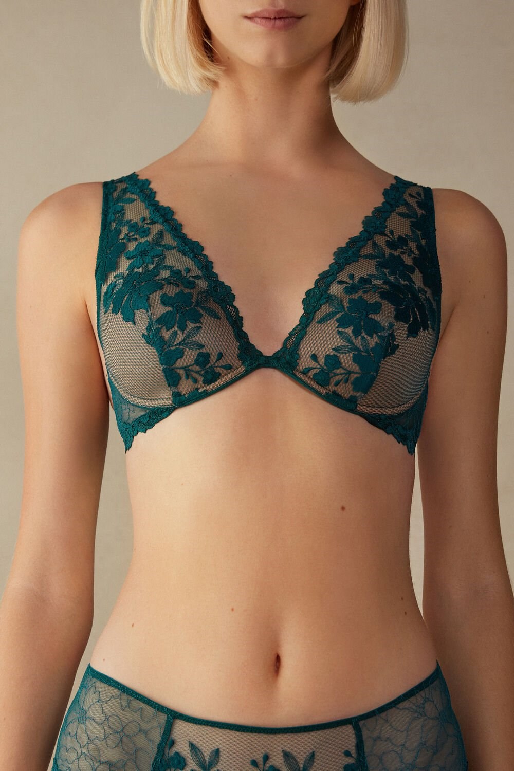 Intimissimi In Full Bloom Elena Balconette Bra Groen | BNWZO6458