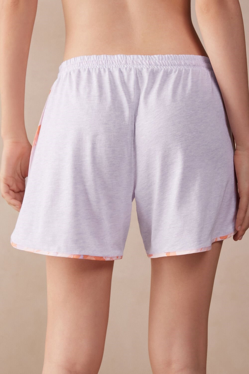 Intimissimi Iris and Apricot Supima® Ultrafresh Katoenen Shorts Violet - 3059 - Bianco | AROXC7321