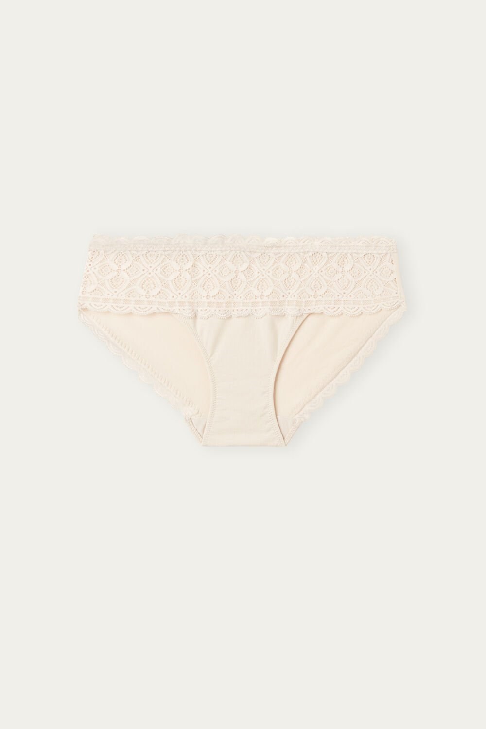 Intimissimi Kanten and Katoenen High Rise Panties Roze | ETFUI3401