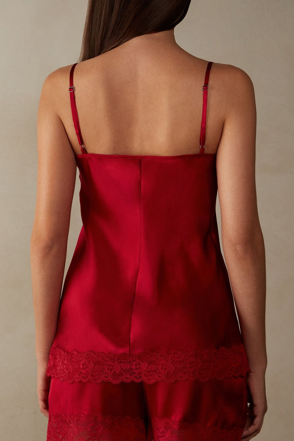 Intimissimi Kanten and Silk Top Rood Rood | VOQKG8569