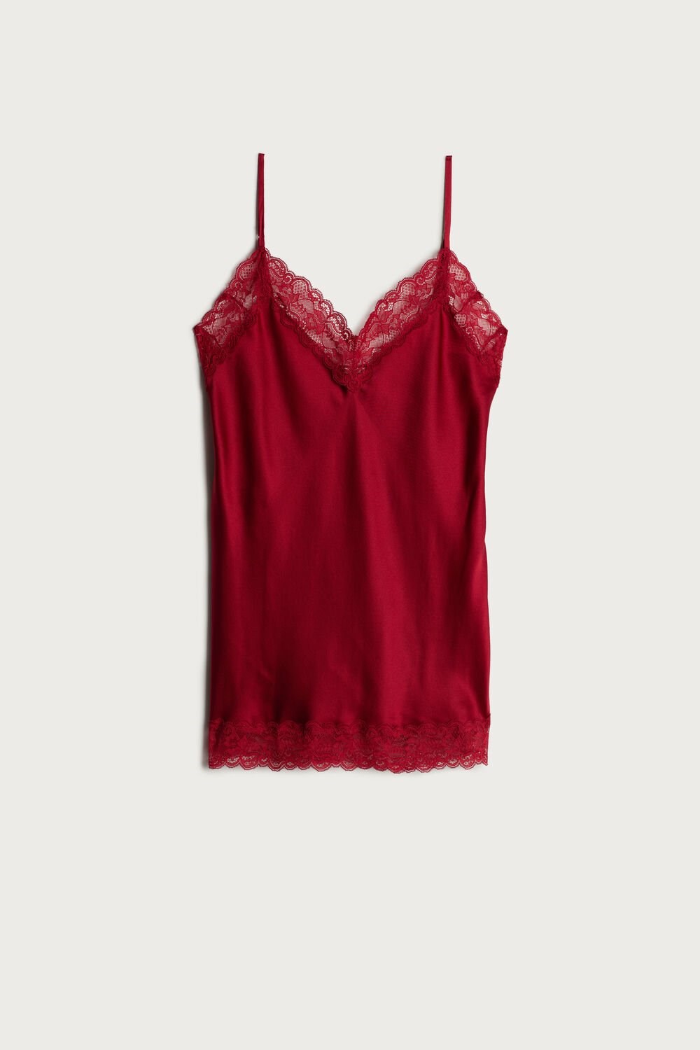 Intimissimi Kanten and Silk Top Rood Rood | VOQKG8569