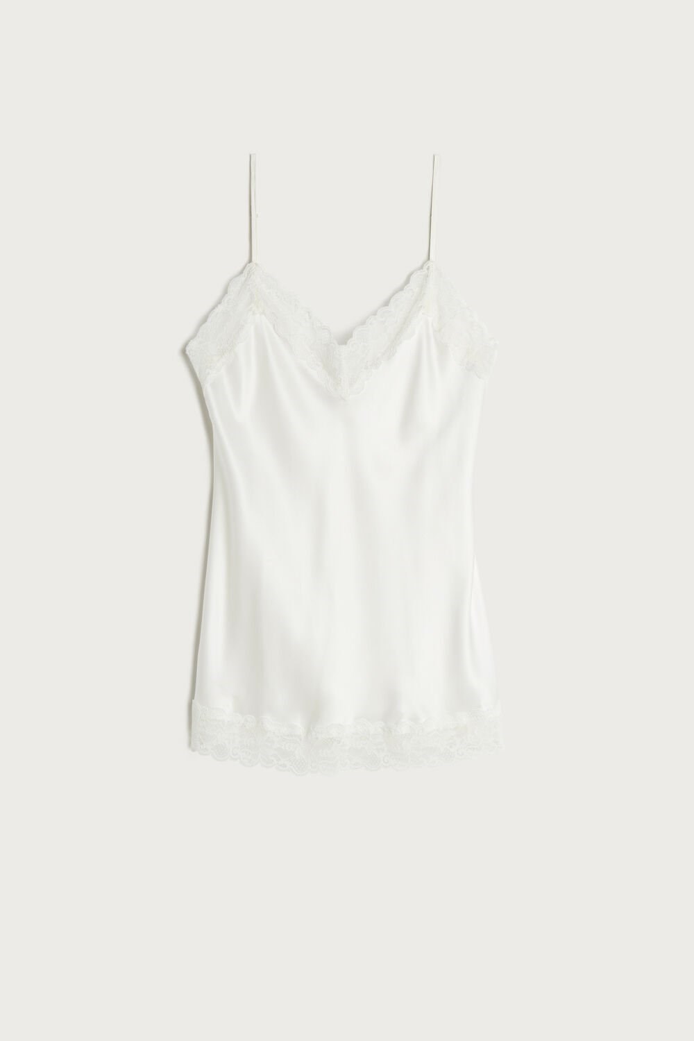 Intimissimi Kanten and Silk Top Wit | AZFVK9143