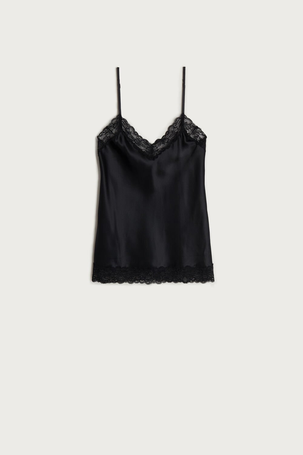 Intimissimi Kanten and Silk Top Zwart Zwart | WFAYI9738