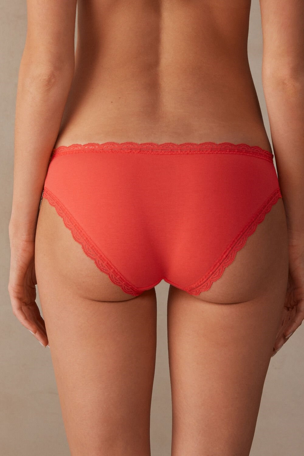 Intimissimi Katoenen and Kanten Panties Oranje | AEZCF8324