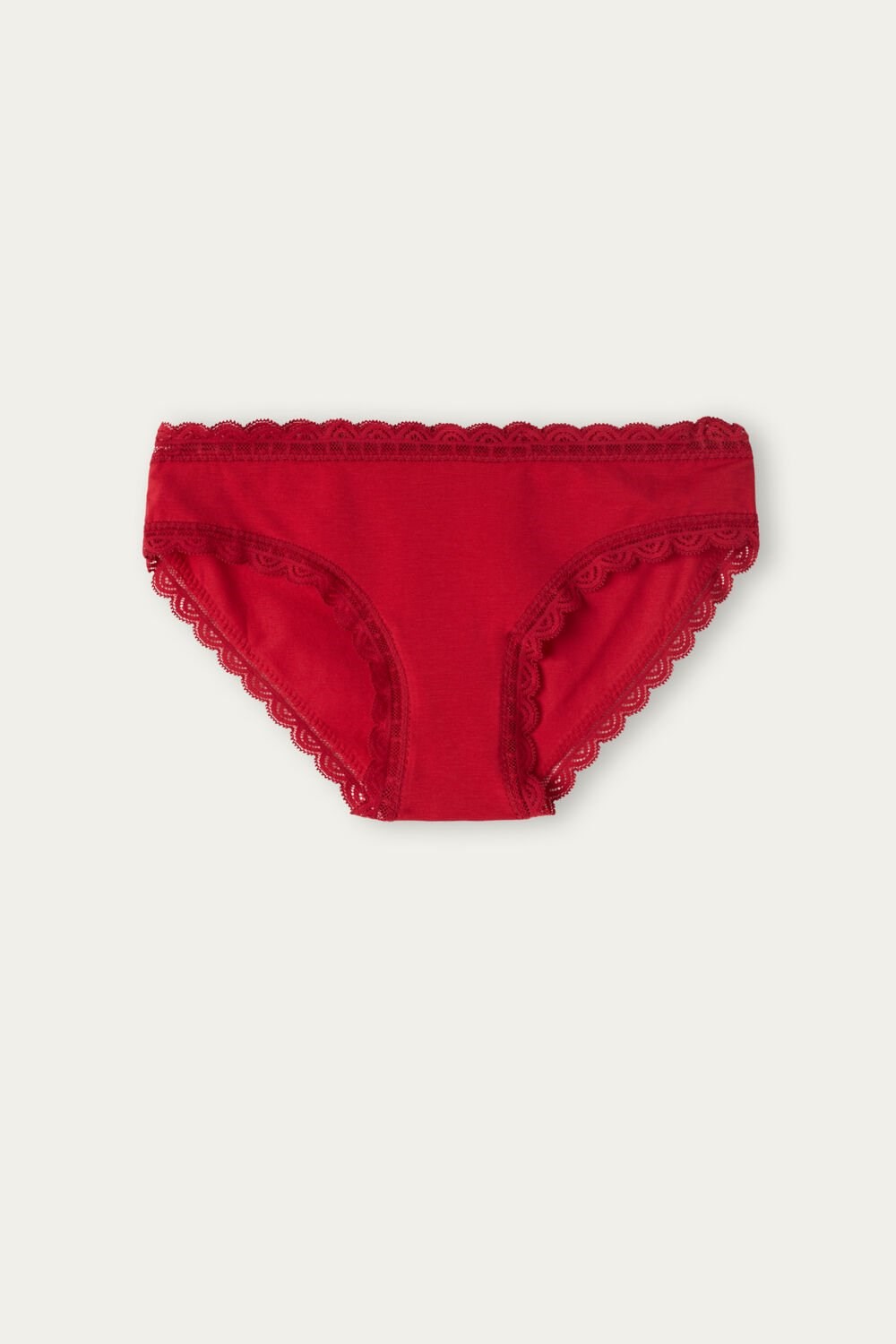 Intimissimi Katoenen and Kanten Panties Rood Rood | EHSUK2968