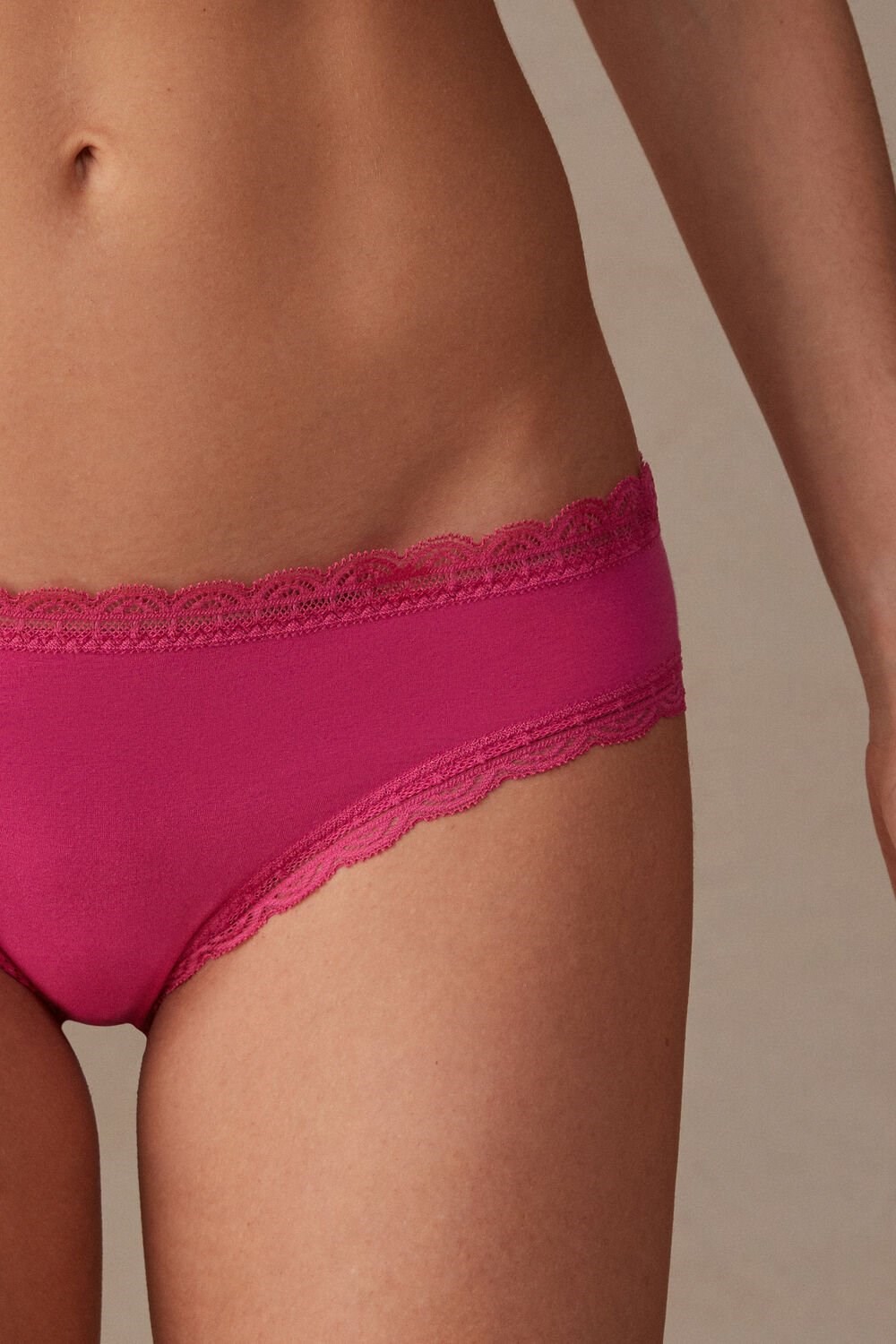 Intimissimi Katoenen and Kanten Panties Roze Roze | IBYAD7916