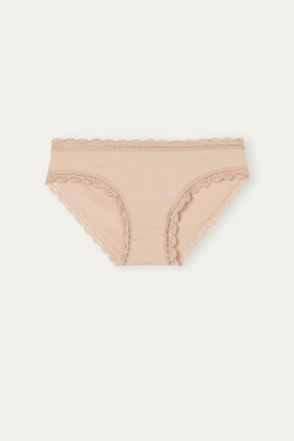 Intimissimi Katoenen and Kanten Panties Beige | LHFAZ8290