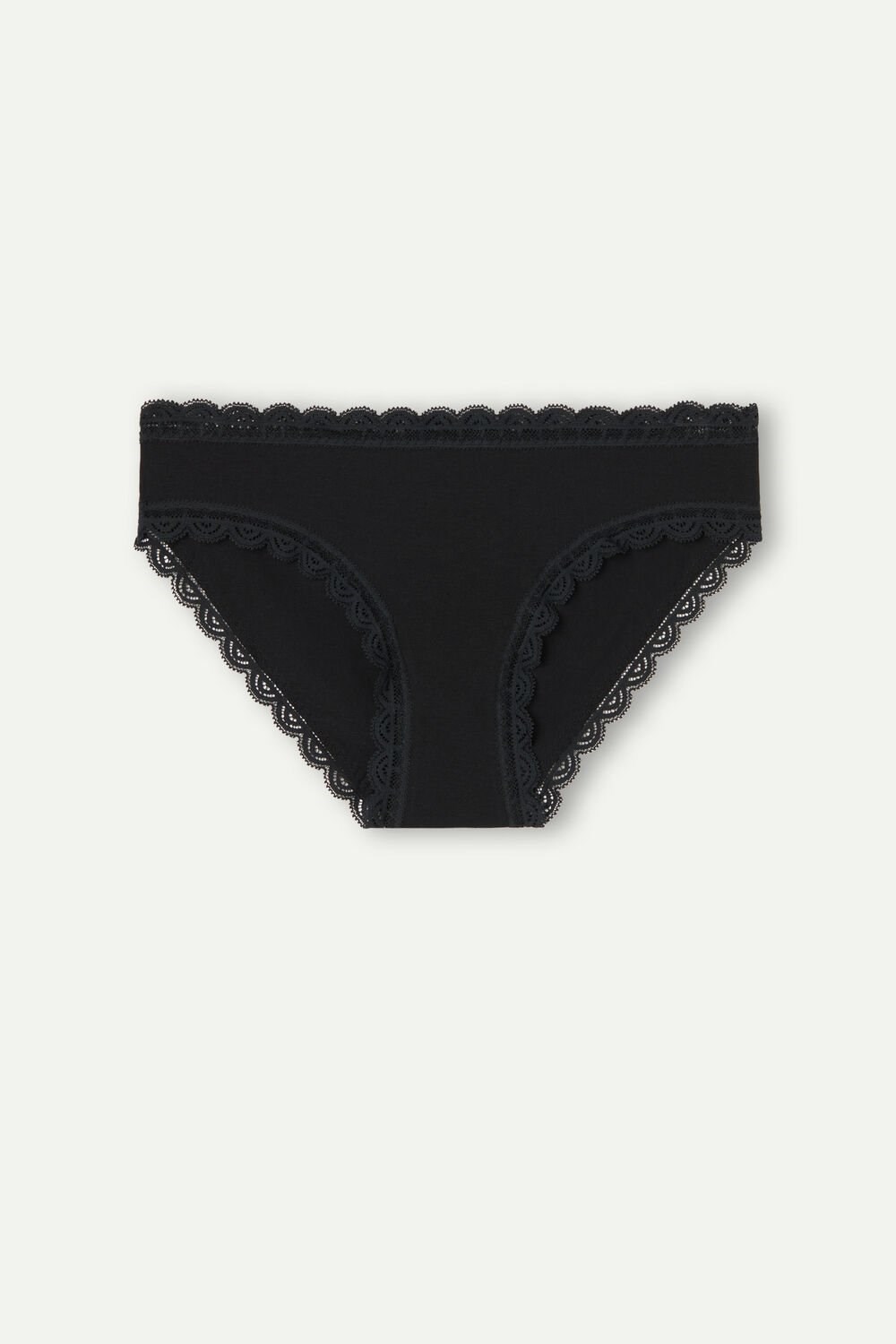 Intimissimi Katoenen and Kanten Panties Zwart Zwart | NZYMA6180