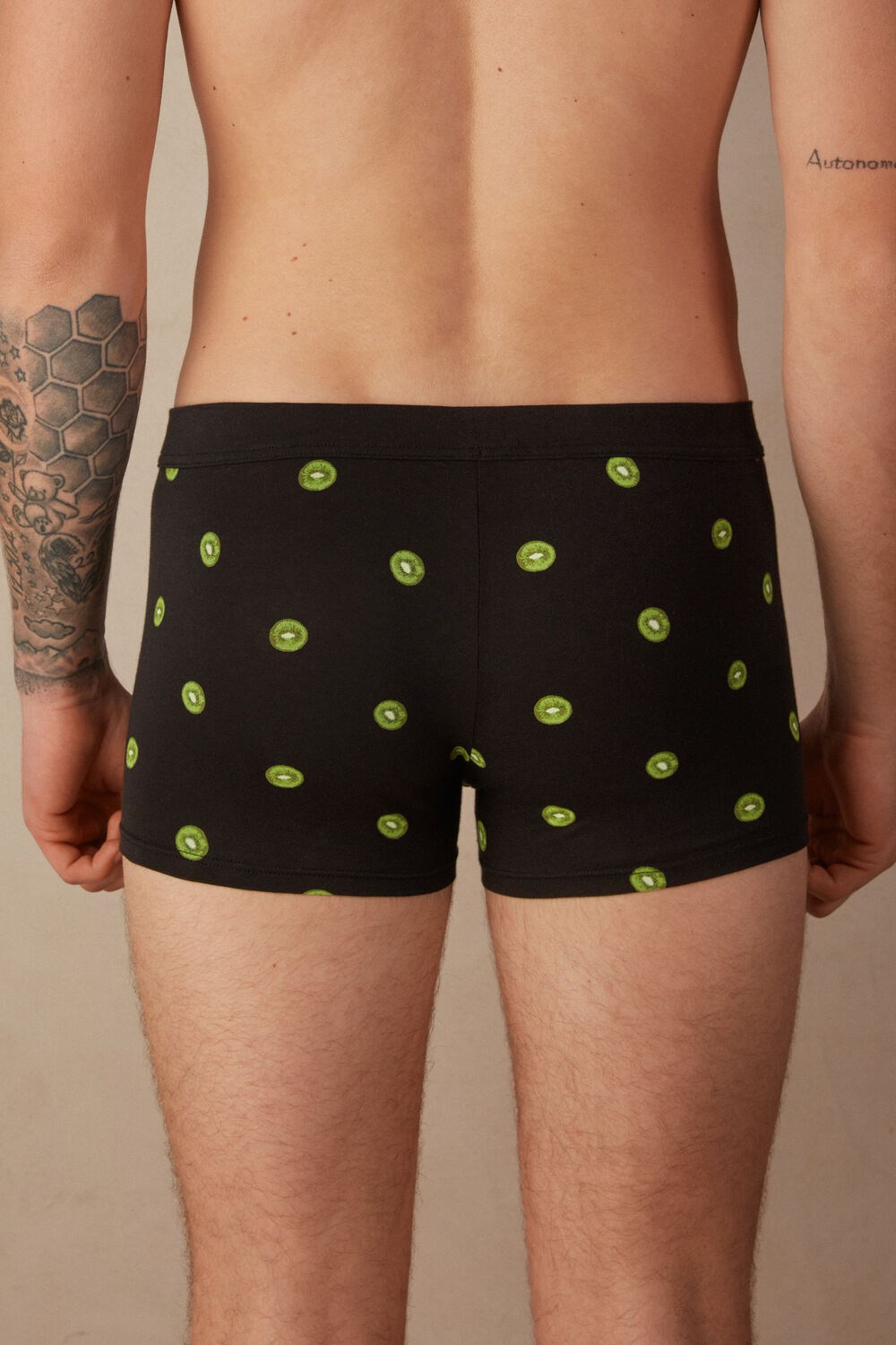 Intimissimi Kiwi Boxers in Natural Fresh Supima® Katoenen Zwart Zwart | UVWAG7681