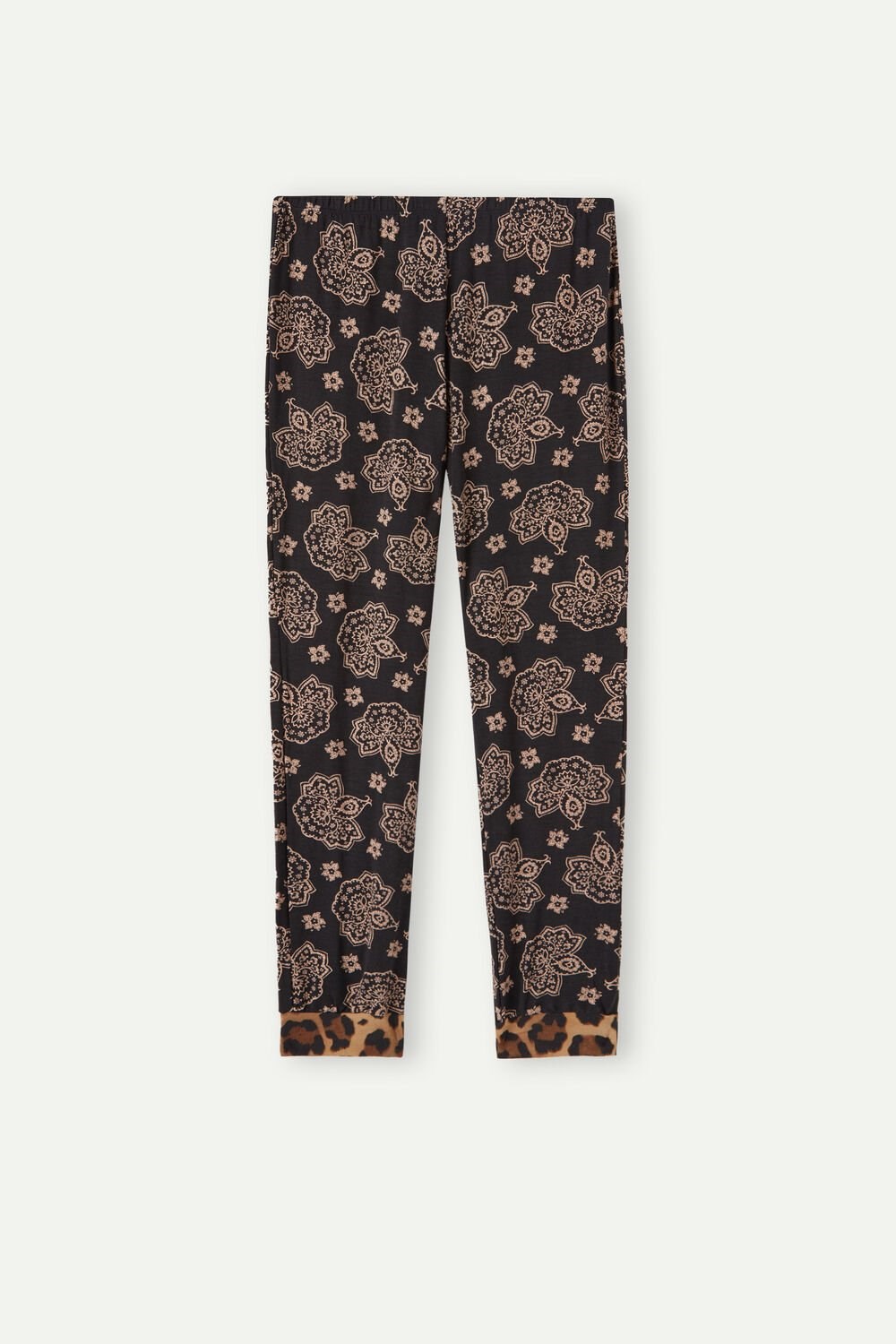 Intimissimi Lady Animalier Modal Cuffed Pants Zwart | IRSED1253