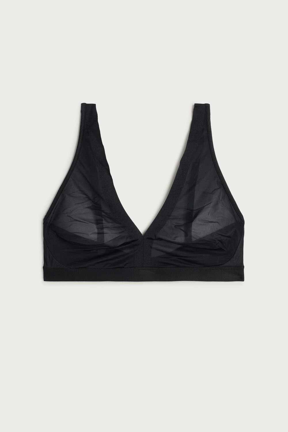 Intimissimi Lara Invisible Touch Triangle Bra Zwart Zwart | HACPN0864