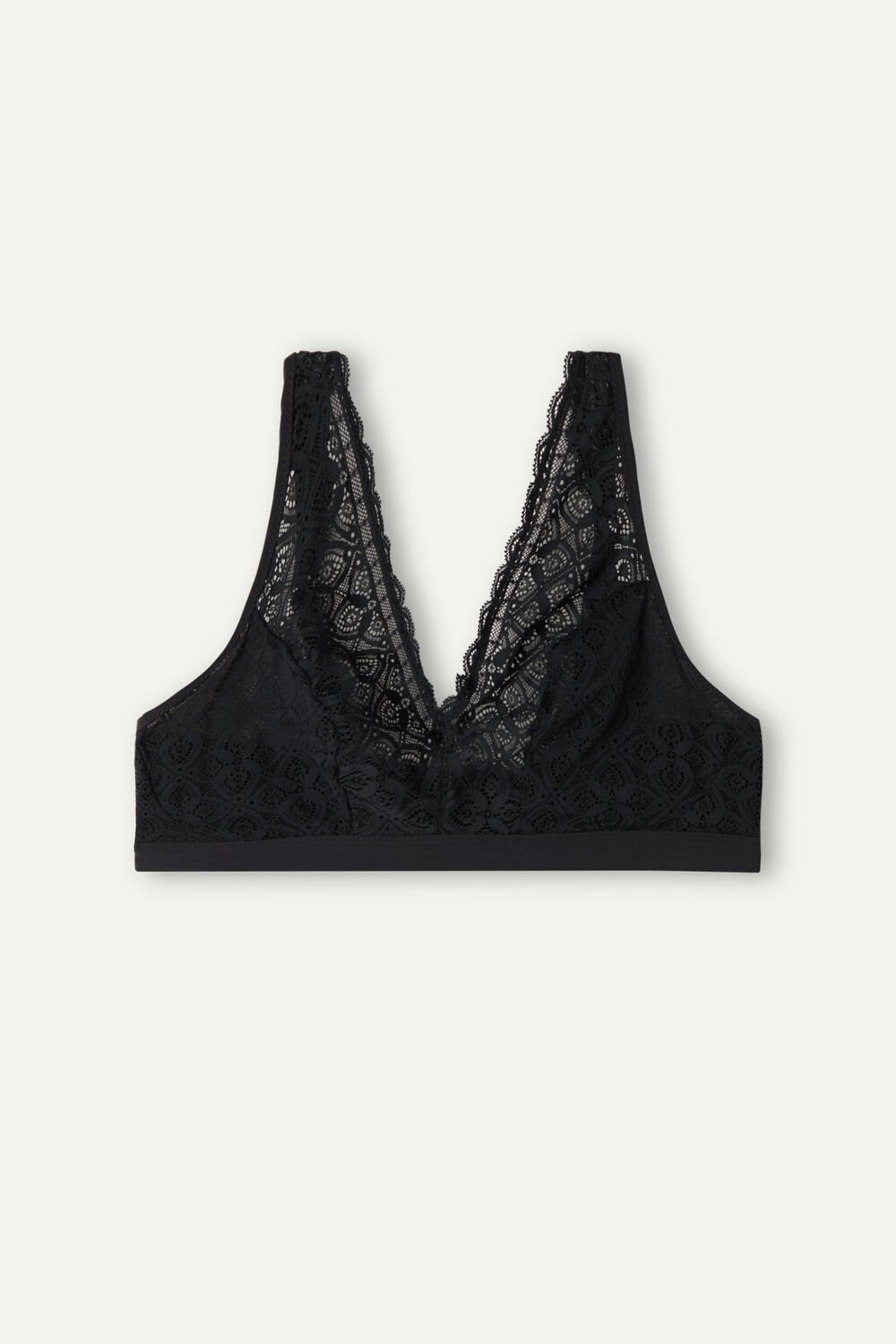 Intimissimi Lara Triangle Bra in Kanten Zwart Zwart | KAPZD0246