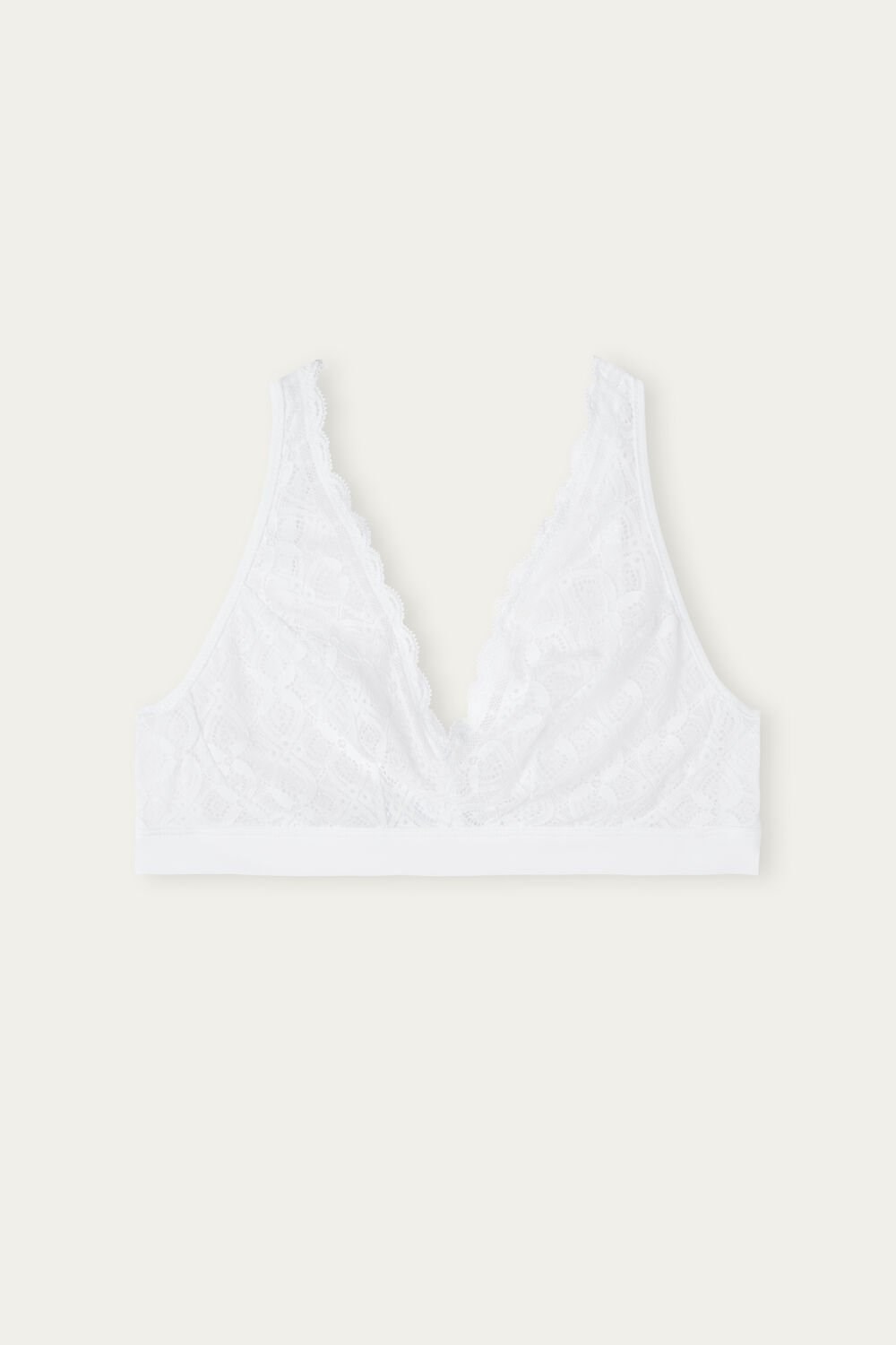 Intimissimi Lara Triangle Bra in Kanten Wit Wit | MZHCE3120