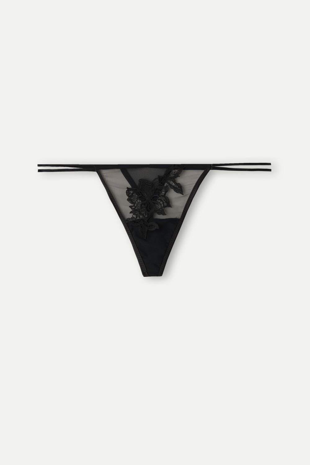 Intimissimi Layers of Lust String String Zwart Zwart | YGAIZ7510