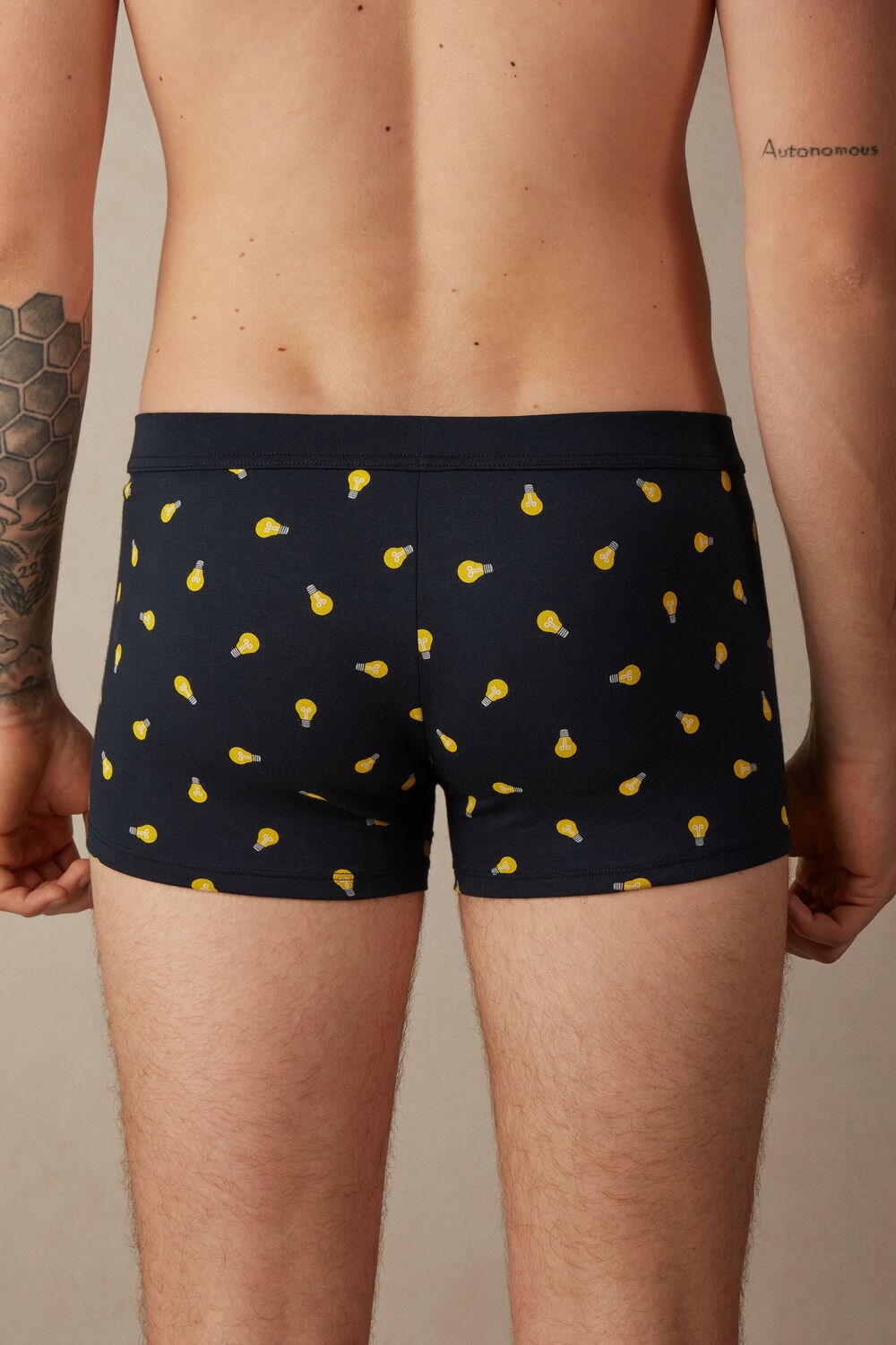 Intimissimi Light Bulb Boxers in Stretch Supima® Katoenen Blauw Blauw Licht | JDOEN4086