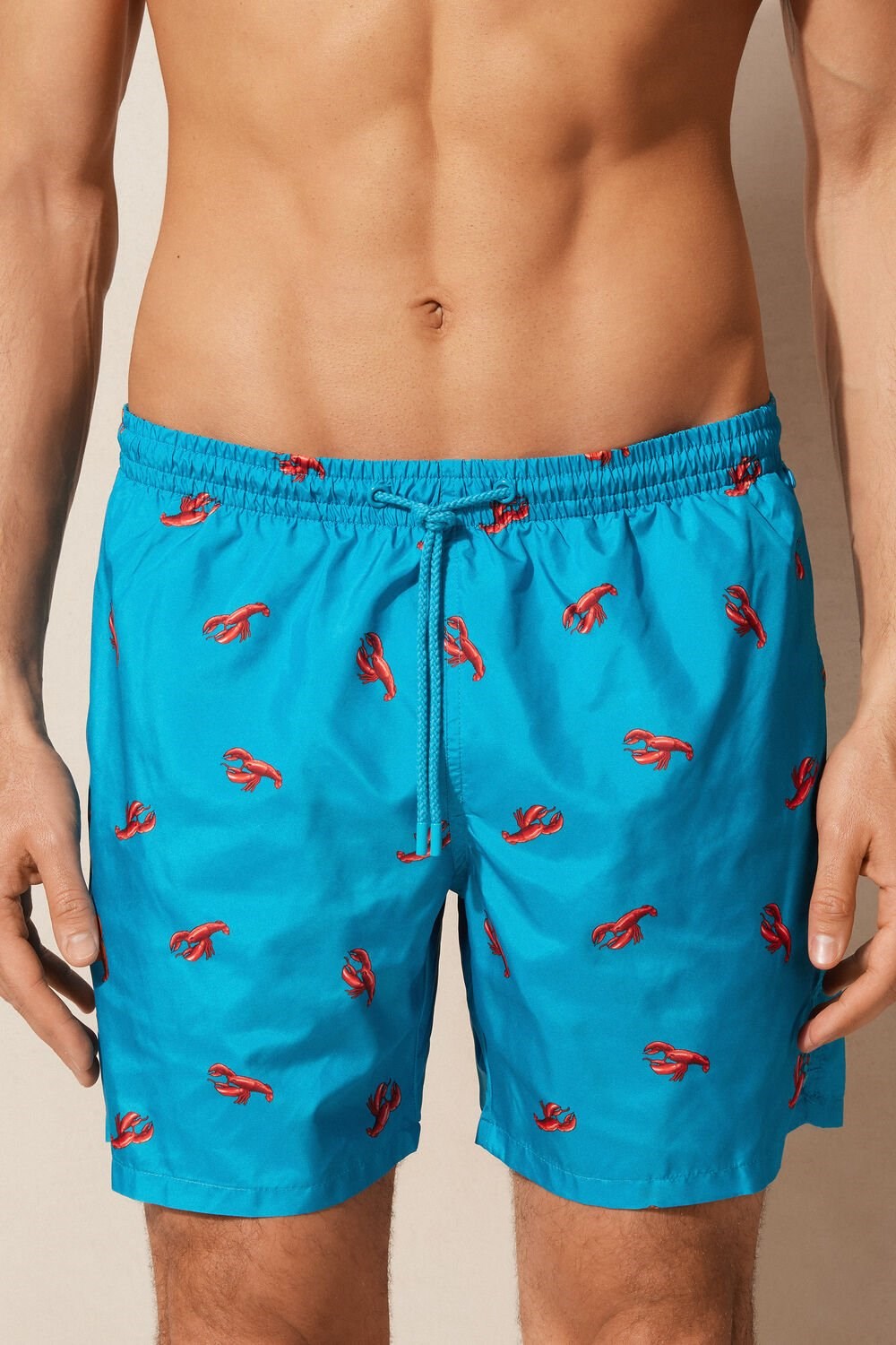 Intimissimi Lobster Print Swim Trunks Blauw Pauwblauw | LSAHF2735