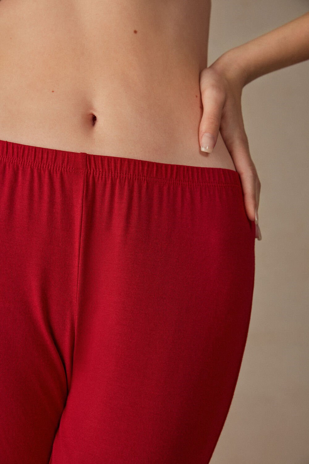 Intimissimi Long Micromodal Trousers Rood Rood | BYKOT4169