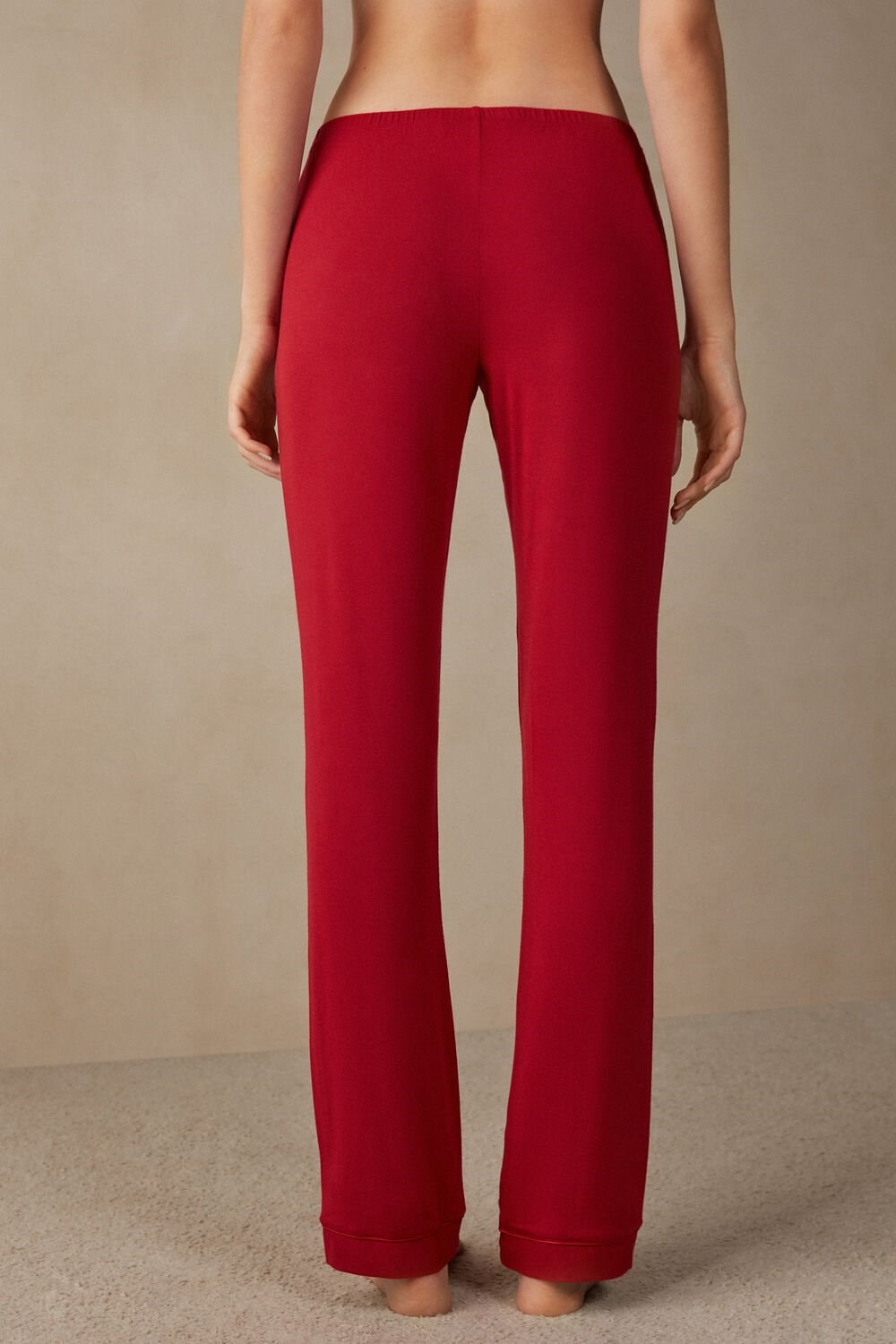 Intimissimi Long Micromodal Trousers Rood Rood | BYKOT4169