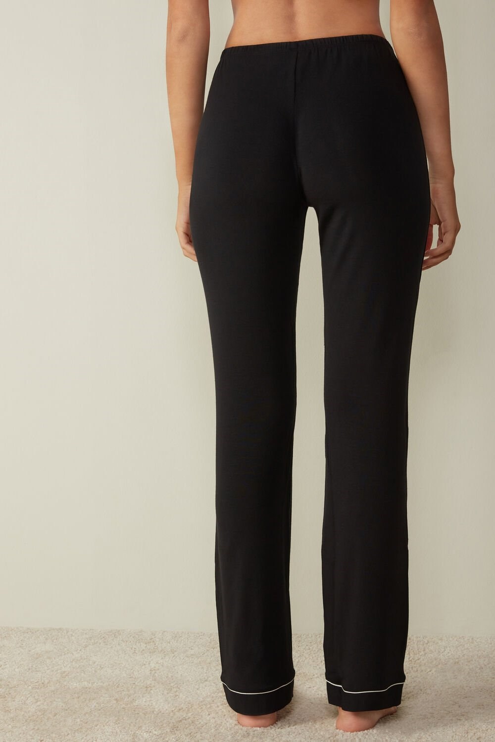 Intimissimi Long Micromodal Trousers Zwart Zwart | MBWZL1462