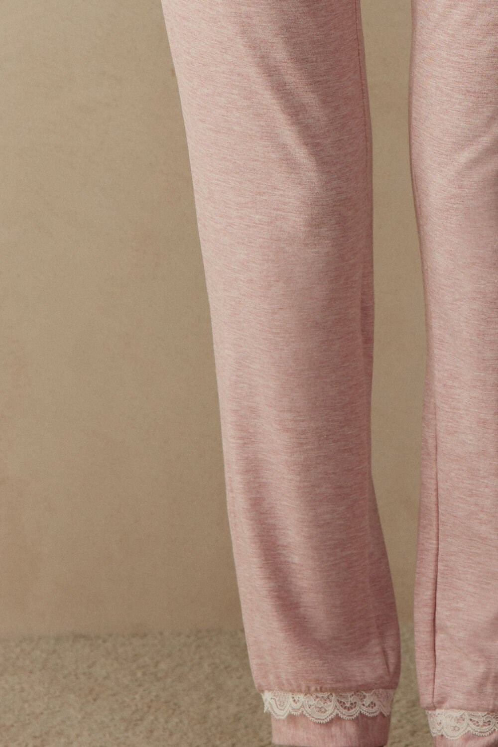 Intimissimi Long Modal Kanten Detail Trousers Roze Lichtroze | NTVDR8945