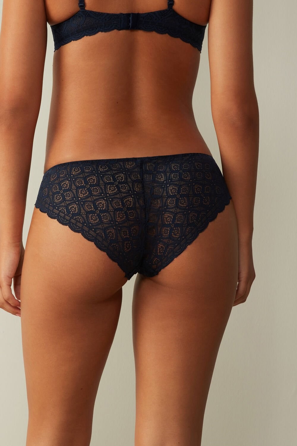 Intimissimi Low Rise Kanten Panties Blauw Blauw | UYJGC2037