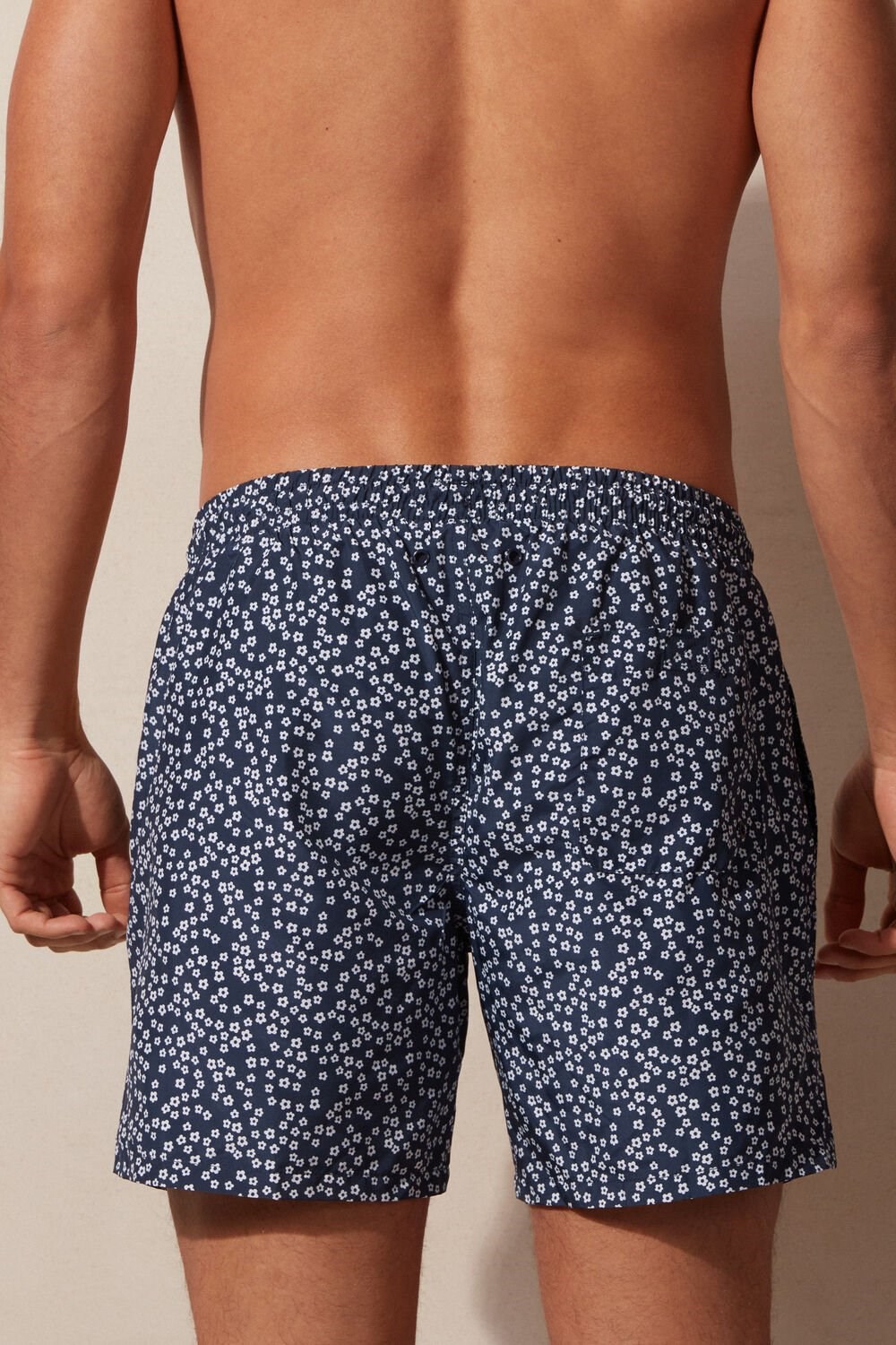 Intimissimi Micro Flower Print Swim Trunks Blauw Blauw | PXWSD4879