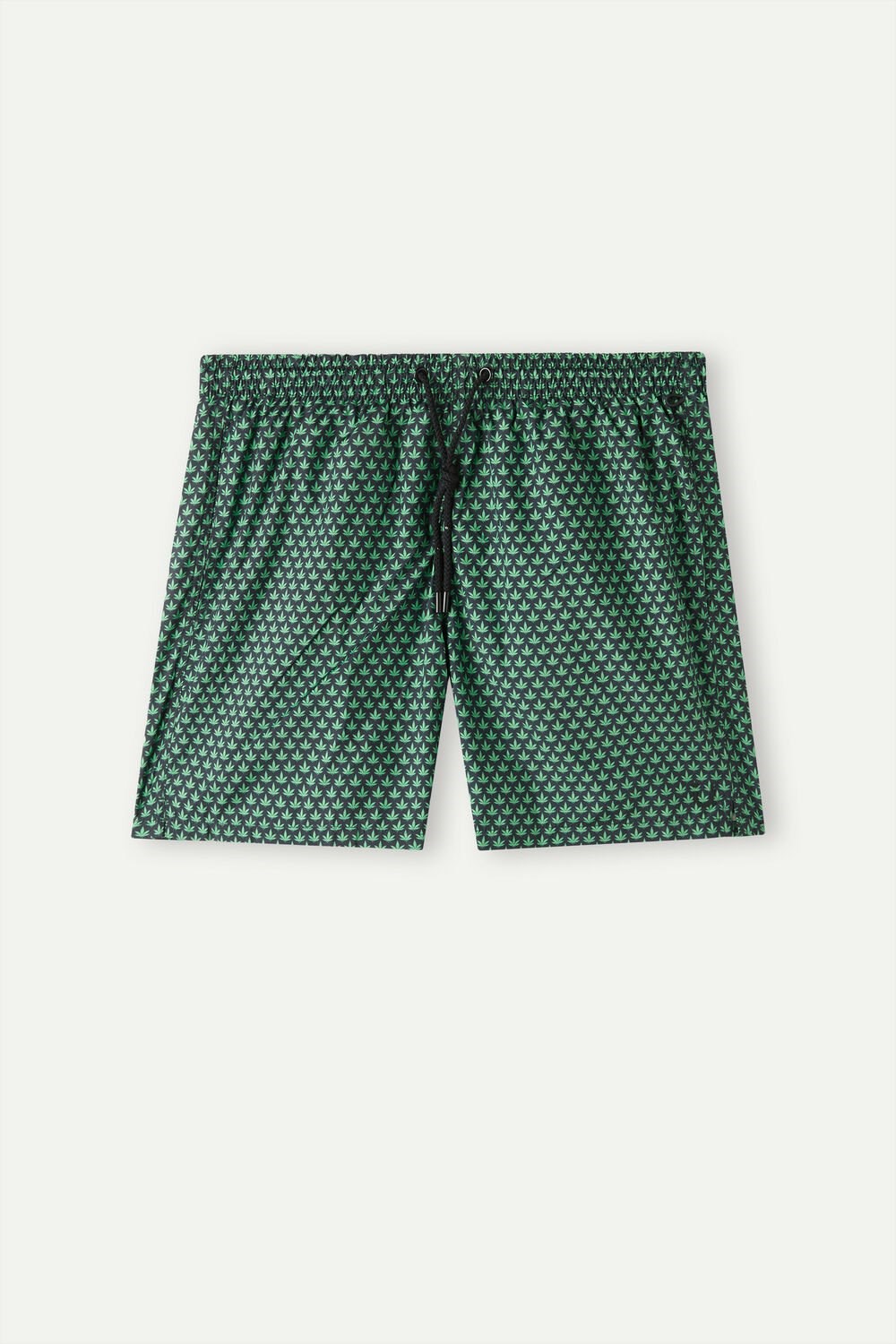 Intimissimi Micro Leaf Print Swim Trunks Groen Zwart | KQJXE3185