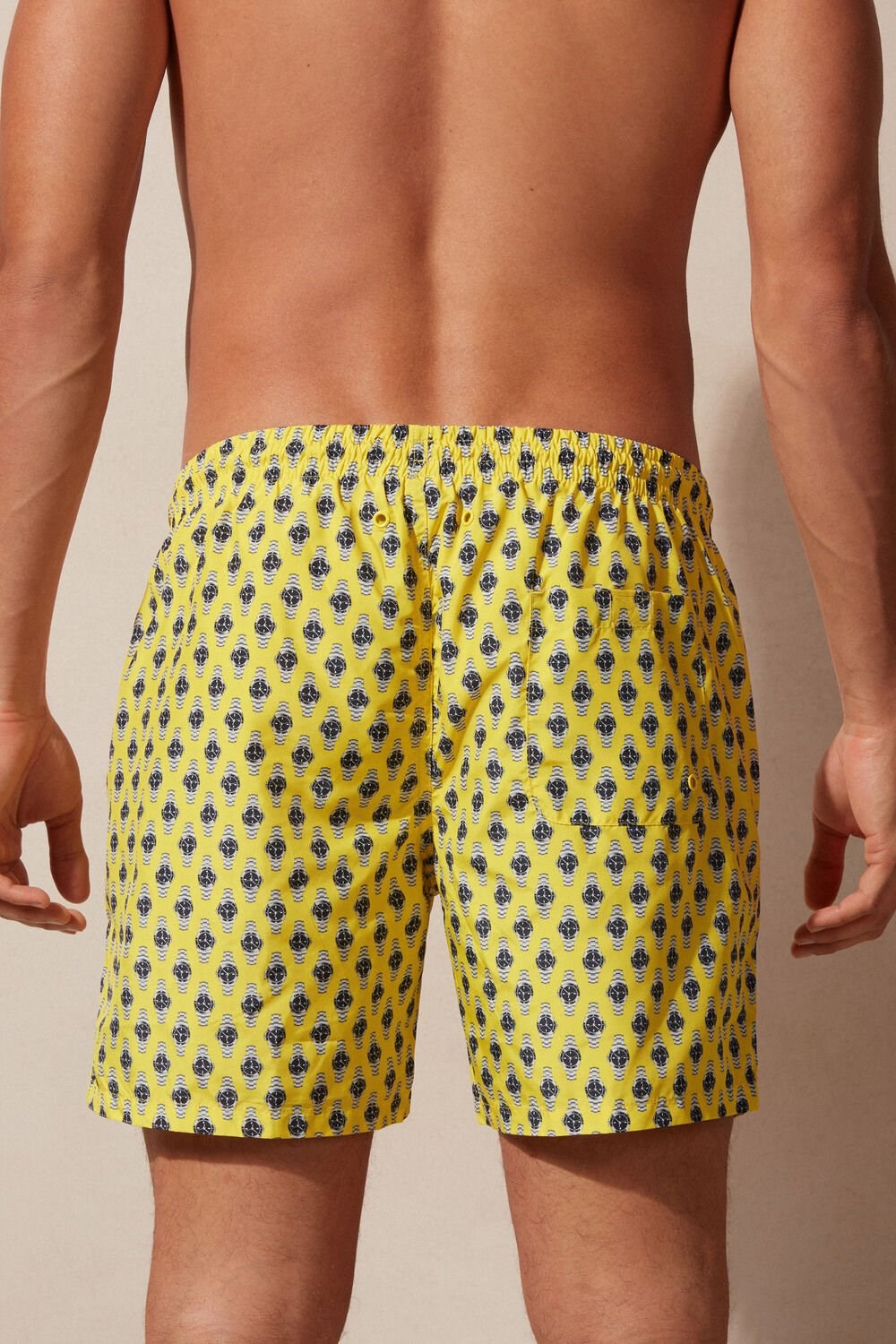 Intimissimi Micro Watch Print Swim Trunks Geel | CZTVN2497